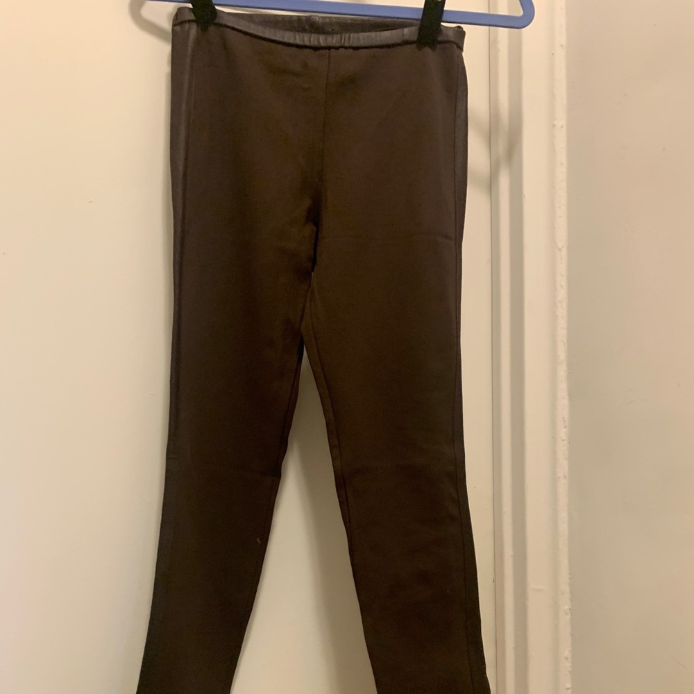 Absolu leather trimmed leggings